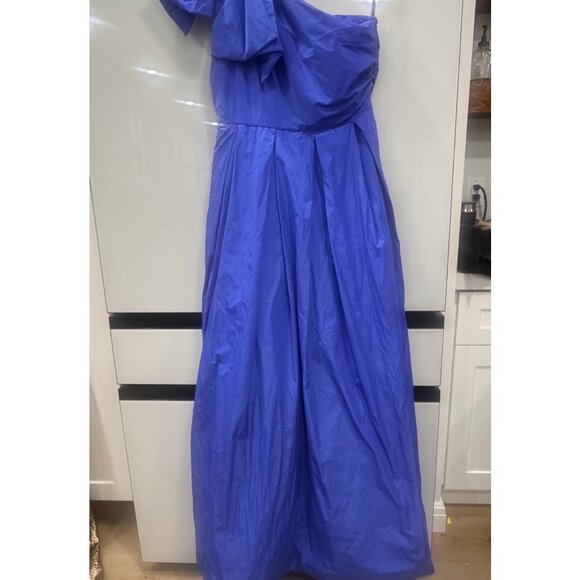 Donna Karan New York Womens One-Shoulder Evening Gown Size 12 Cobalt Blue - Picture 6 of 6